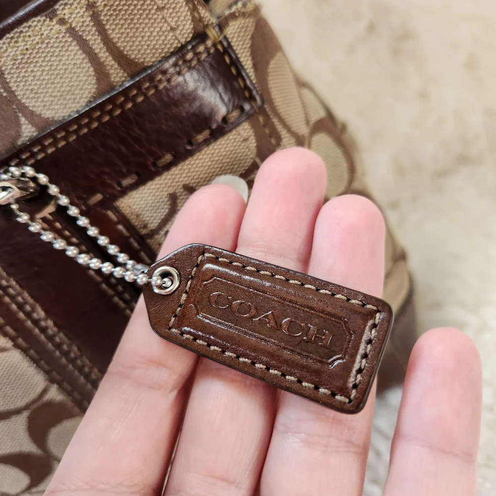 Coach Brown Signature Hampton Satchel Vintage Y2K - Picture 3 of 15